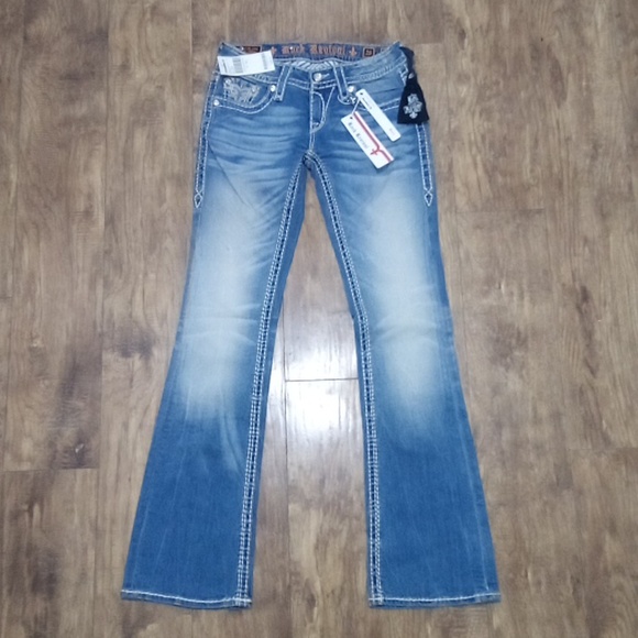 Rock Revival NWT Jeans Women's 26 Lacey Boot Cut Embellished Rhinestones - Picture 3 of 9